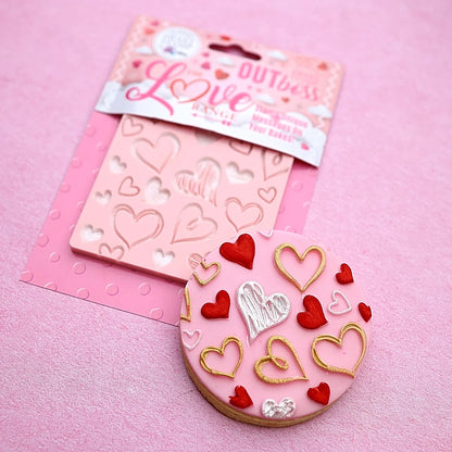 OUTboss Love Texture Tile - Random Hearts - Regular Size