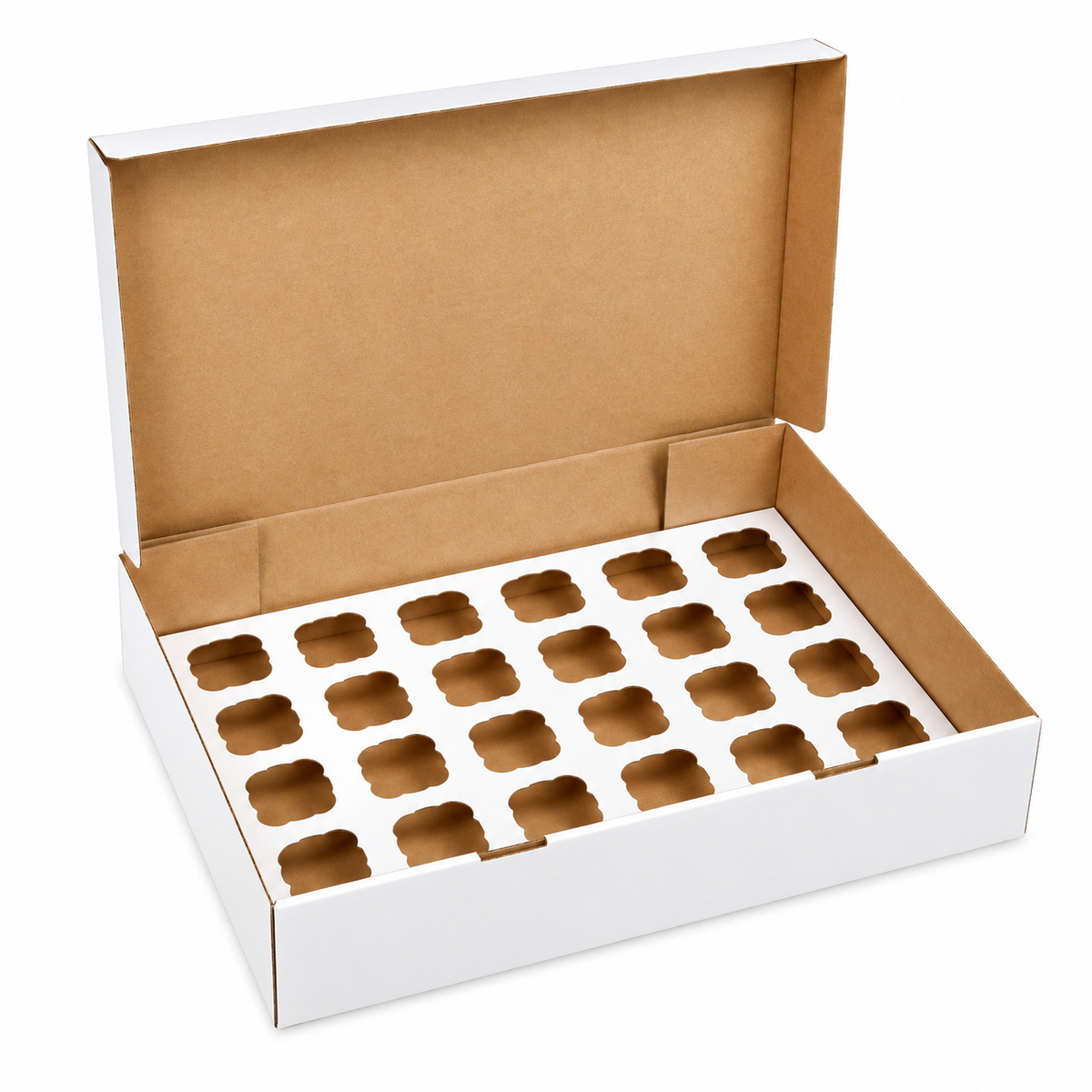 Heavy Duty 24 Hole Cupcake Box – 4" Deep