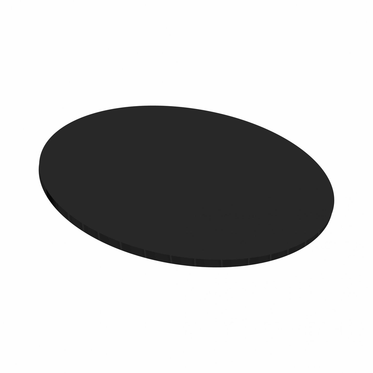 Round Matt Masonite Board 5mm - Black