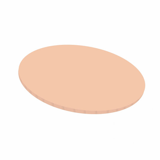 5mm Round Matte Masonite Board - Pastel Orange