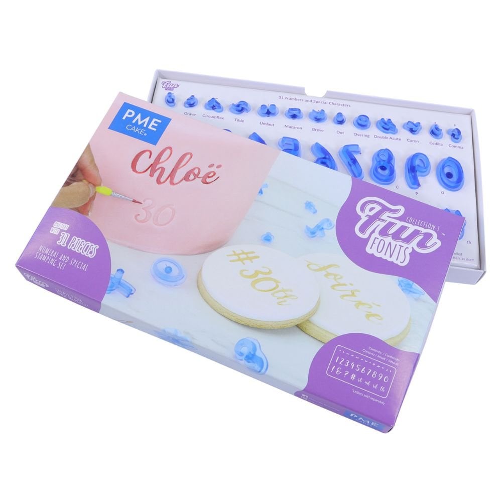 PME Fun Fonts Embossing Collection - Numerals & Special Characters