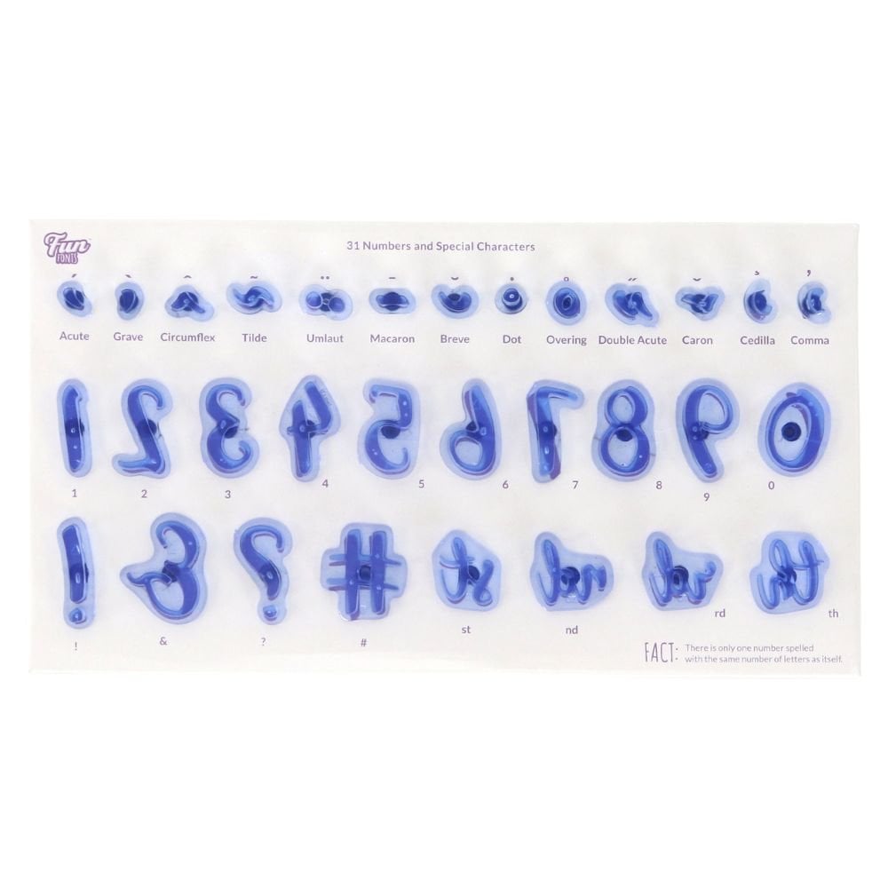 PME Fun Fonts Embossing Collection - Numerals & Special Characters
