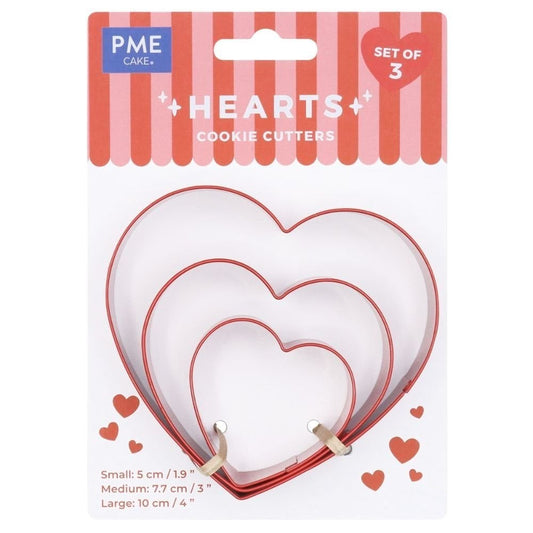 PME Hearts Cookie Cutter - Set of 3